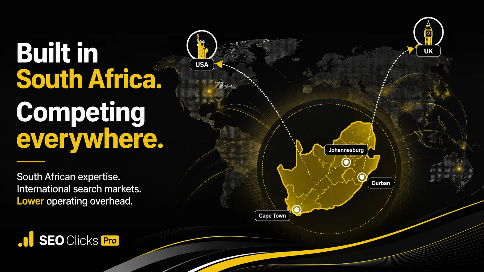 SEO Clicks Pro delivers digital marketing from South Africa to clients and search markets in the United States and United Kingdom.