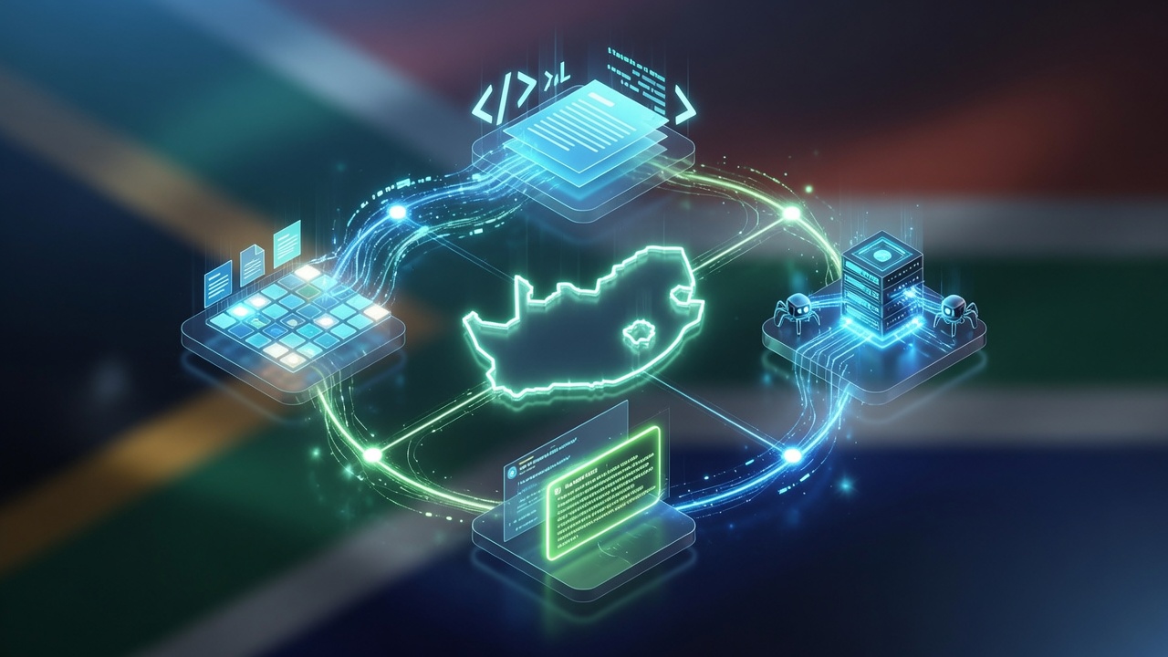 Infographic illustrating the four-phase AEO loop: readability, bot tracking, prompt tracking and content opportunity engine